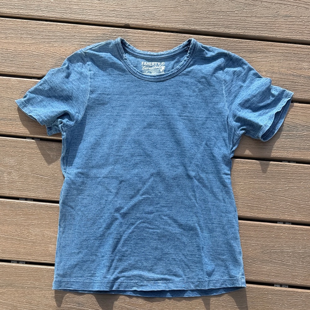 Faherty Classic Blue Short Sleeve Tee